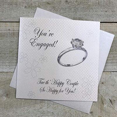 White Cotton Cards Ihr Engaged to The Happy Couple handgefertigt Scottish Verlobungsring Karte White Cotton Cards Ihr Engaged to The Happy Couple handgefertigt Scottish Verlobungsring Karte