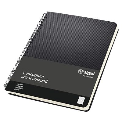 Sigel Conceptum Premium spirálový blok A5 kostkovaný černý 80 listů Sigel Conceptum Premium spirálový blok A5 kostkovaný černý 80 listů