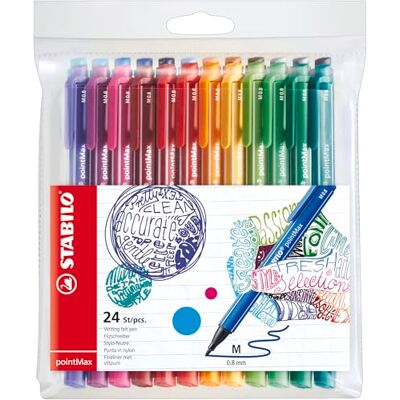 STABILO pointMax Fineliner Střední Multicolor - 24 barev STABILO pointMax Fineliner Střední Multicolor - 24 barev