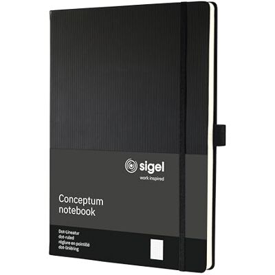 Sigel Conceptum Premium poznámkový blok A4 dotted černý Hardcover 194 stran Sigel Conceptum Premium poznámkový blok A4 dotted černý Hardcover 194 stran