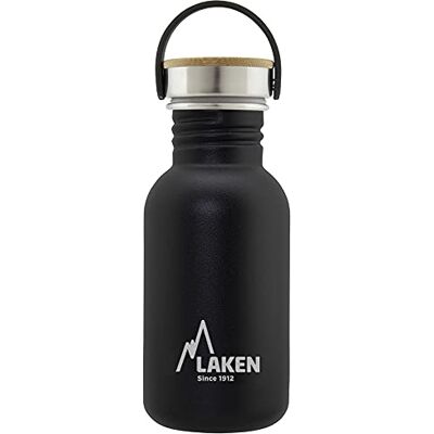 Laken Unisex – velmi robustní láhev z ušlechtilé oceli pro dospělé, 0,5 l, černá, 0,5 Laken Unisex – velmi robustní láhev z ušlechtilé oceli pro dospělé, 0,5 l, černá, 0,5