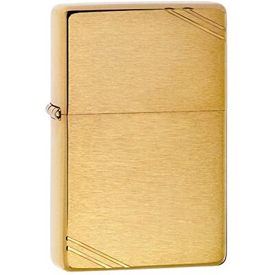 Zippo Vintage w/Slashes Brushed Brass Zippo Vintage w/Slashes Brushed Brass