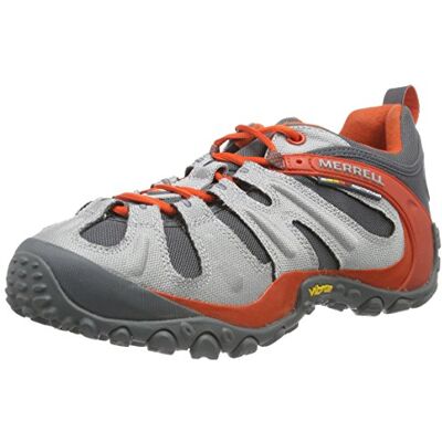 Merrell CHAM WRAP SLAM, Herren Trekking- & Wanderhalbschuhe, Weiß (Silver/ORANGE), 45 EU Merrell CHAM WRAP SLAM, Herren Trekking- & Wanderhalbschuhe, Weiß (Silver/ORANGE), 45 EU