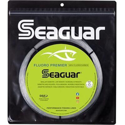 Seaguar Unisex-Erwachsene Fluoro Premier 50 Salzwasser-Angelschnur, Transparent, 100lbs/50yds Seaguar Unisex-Erwachsene Fluoro Premier 50 Salzwasser-Angelschnur, Transparent, 100lbs/50yds