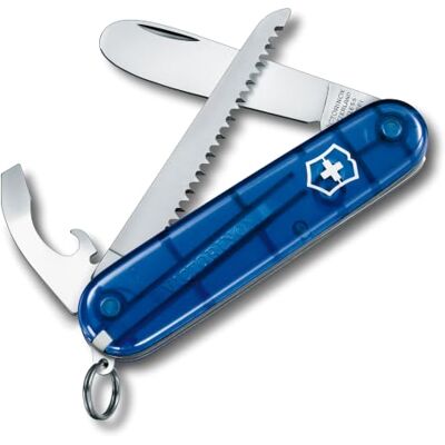 Victorinox kapesní nářadí My First Vx, 9 funkcí Švýcarský nůž vhodný pro děti s pilou na dřevo, zaoblená čepel bez špičky, otvírák kapslí a kroužku, délka 84 mm Victorinox kapesní nářadí My First Vx, 9 funkcí Švýcarský nůž vhodný pro děti s pilou na dřevo, zaoblená čepel bez špičky, otvírák kapslí a kroužku, délka 84 mm
