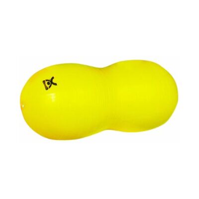 Cando Gymnastický váleček / motorový míč / fitness míč ve tvaru arašídu Peanut Ball žlutý, 40 cm x 90 cm, 40 x 90 cm Cando Gymnastický váleček / motorový míč / fitness míč ve tvaru arašídu Peanut Ball žlutý, 40 cm x 90 cm, 40 x 90 cm