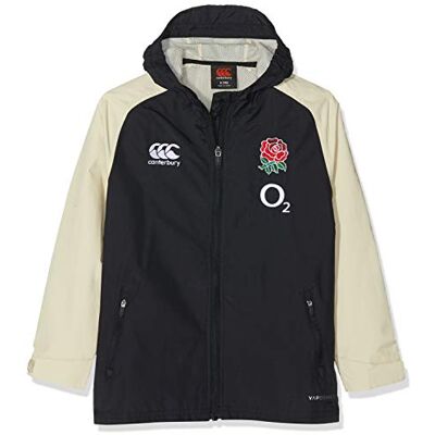 Canterbury Kinder Official England 18/19 Vaposhield Water Repellent Full Zip Rugbyjacke, anthrazit, Größe 12 Canterbury Kinder Official England 18/19 Vaposhield Water Repellent Full Zip Rugbyjacke, anthrazit, Größe 12