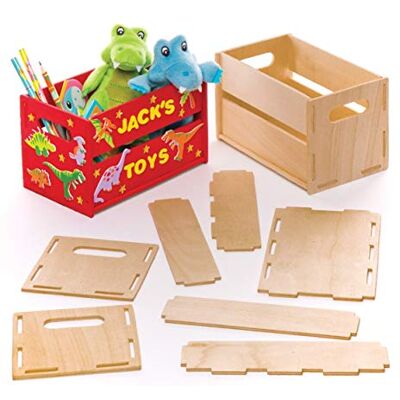 Baker Ross Sady pro kutily, mini bedny ze dřeva (2 kusy) – pro děti ke zdobení a vytváření Baker Ross Sady pro kutily, mini bedny ze dřeva (2 kusy) – pro děti ke zdobení a vytváření
