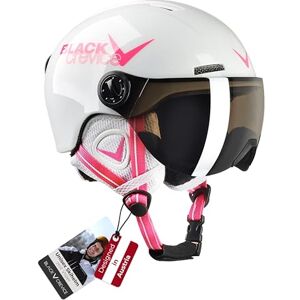 Black Crevice Dětská přilba hledí Leogang, bílá Shiny/pink, 52-54 cm.. Black Crevice Dětská přilba hledí Leogang, bílá Shiny/pink, 52-54 cm..