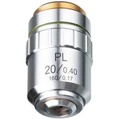 Bresser Objektiv, 5941520, DIN-PL 20x planachromatický (mikroskop) Ebenes Bildfeld ohne Nachfokussieren, Arbeitsabstand 8,6 mm, hohe Auflösung, für Mikroskopfotografie, kompatible Modelle Bresser Objektiv, 5941520, DIN-PL 20x planachromatický (mikroskop) Ebenes Bildfeld ohne Nachfokussieren, Arbeitsabstand 8,6 mm, hohe Auflösung, für Mikroskopfotografie, kompatible Modelle