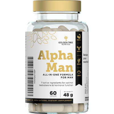 Golden Tree Alpha Man Testosteronový posilovač - Podporuje hormonální rovnováhu Golden Tree Alpha Man Testosteronový posilovač - Podporuje hormonální rovnováhu