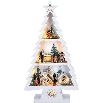 Solight Led dřevěný vánoční stromek 13x Led časovač 53cm bílá Solight Led dřevěný vánoční stromek 13x Led časovač 53cm bílá