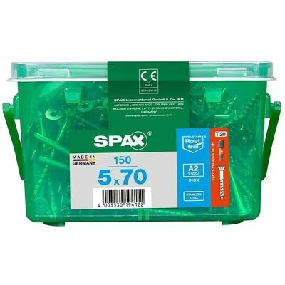 Šroub se zapuštěnou hlavou Spax T-star Plus nerez ocel A2 150 ks - A Šroub se zapuštěnou hlavou Spax T-star Plus nerez ocel A2 150 ks - A