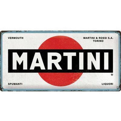 Nostalgic-Art - Martini Logo - Bílá - Dlouhý Nápis - Sign Nostalgic-Art - Martini Logo - Bílá - Dlouhý Nápis - Sign