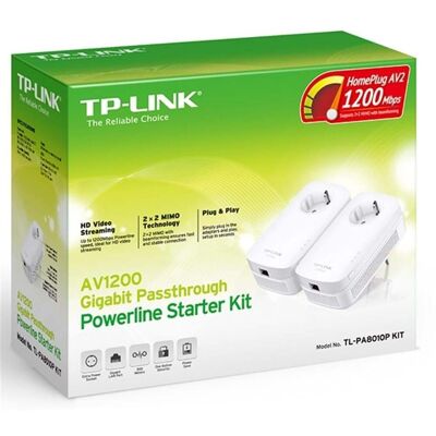 Tp-link TL-PA8010P 1200Mbps Powerline Starter Kit (2x RJ45) Tp-link TL-PA8010P 1200Mbps Powerline Starter Kit (2x RJ45)