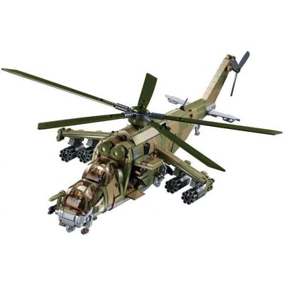 Sluban MI-24S Útočný vrtulník - Model, 3 varianty, 893 kusů Sluban MI-24S Útočný vrtulník - Model, 3 varianty, 893 kusů