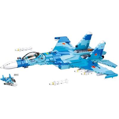 Sluban Model Bricks M38-B0985 Stíhací letoun Su-27 2v1 Sluban Model Bricks M38-B0985 Stíhací letoun Su-27 2v1