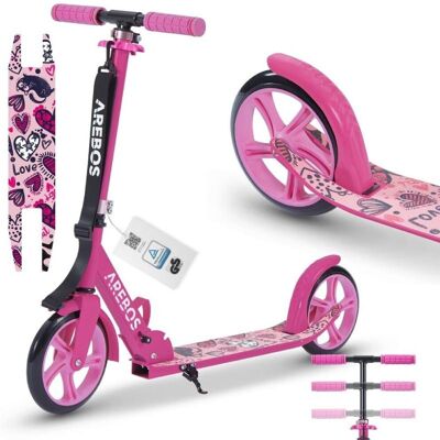 AREBOS - City Kick - Růžová - Dospělý - Kick scooter AREBOS - City Kick - Růžová - Dospělý - Kick scooter
