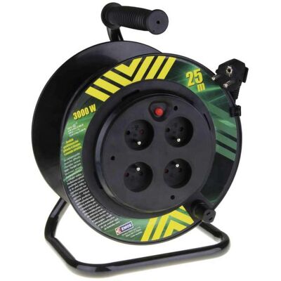 Prodlužovací kabel na bubnu Emos 25 m 4 zásuvky IP20 Pvc Prodlužovací kabel na bubnu Emos 25 m 4 zásuvky IP20 Pvc