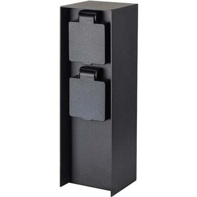 Zahradní rozvodný sloupek Solight 2 zásuvky IP44 černý 230 mm Zahradní rozvodný sloupek Solight 2 zásuvky IP44 černý 230 mm