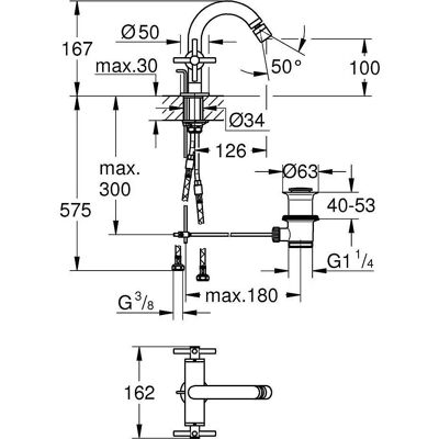 Bidetová baterie Grohe Atrio supersteel matná - A Bidetová baterie Grohe Atrio supersteel matná - A