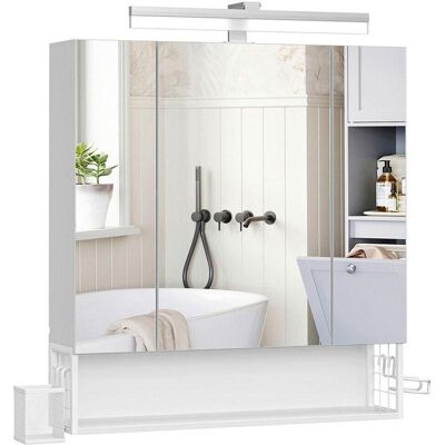 Koupelnová zrcadlová skříňka BBK126W01 165 x 70 x 75 cm bílá - A Koupelnová zrcadlová skříňka BBK126W01 165 x 70 x 75 cm bílá - A
