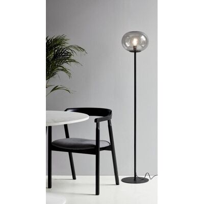 Stojací lampa Nordlux Alton E27 25W černá kouřová sklo výška 150 cm Stojací lampa Nordlux Alton E27 25W černá kouřová sklo výška 150 cm
