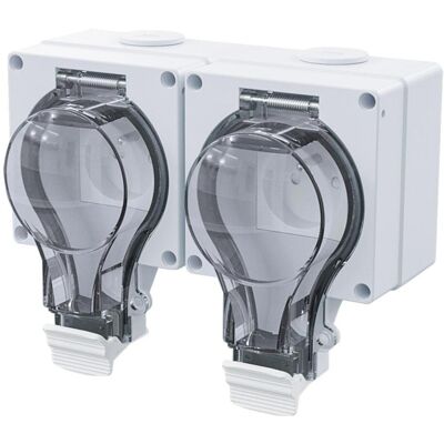 Venkovní dvojzásuvka Solight IP66 2x16A 220-240V 5B352 Venkovní dvojzásuvka Solight IP66 2x16A 220-240V 5B352