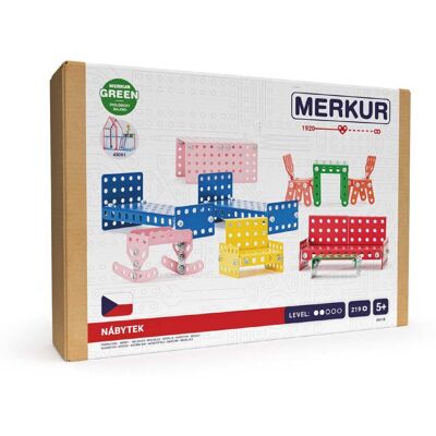 Merkur - Příslušenství k domečku pro panenky - nábytek 219 dílků Merkur - Příslušenství k domečku pro panenky - nábytek 219 dílků