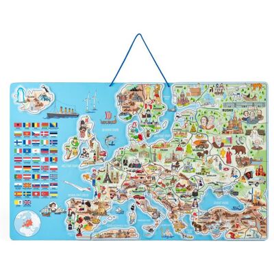 Woody Magnetická mapa Evropy společenská hra 3 v 1 Čj Woody Magnetická mapa Evropy společenská hra 3 v 1 Čj