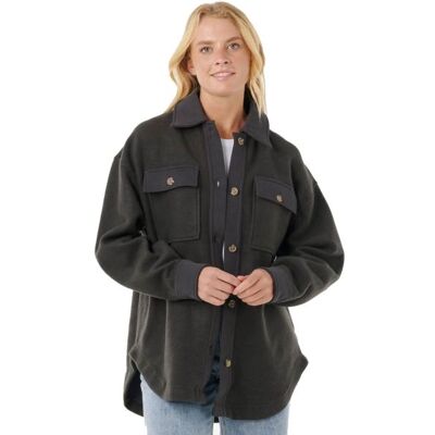 Bunda Rip Curl High Tide Fleece Shacket - Černá - M Bunda Rip Curl High Tide Fleece Shacket - Černá - M