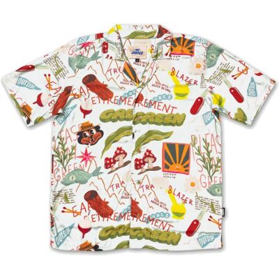 Košile The Dudes Treasure Trail White Ha - Bílá - Xl Košile The Dudes Treasure Trail White Ha - Bílá - Xl