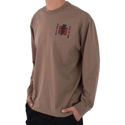 Triko Hurley Bolt L/s - Hnědá - M Triko Hurley Bolt L/s - Hnědá - M