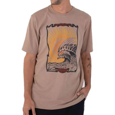Triko Hurley H2o Dri Wave Mandala S/s - Béžová - Xxl Triko Hurley H2o Dri Wave Mandala S/s - Béžová - Xxl