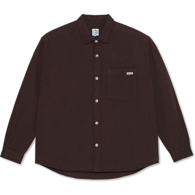 Košile Polar Mitchell Herringbone L/s - Vínová - L Košile Polar Mitchell Herringbone L/s - Vínová - L