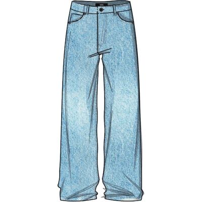 Kalhoty Vans Sirelle Puddle Kids - Modrá - 7 Kalhoty Vans Sirelle Puddle Kids - Modrá - 7