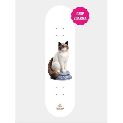 Sk8 Deska Delta Grandma Cat - Brown - Bílá - 8.25 Sk8 Deska Delta Grandma Cat - Brown - Bílá - 8.25
