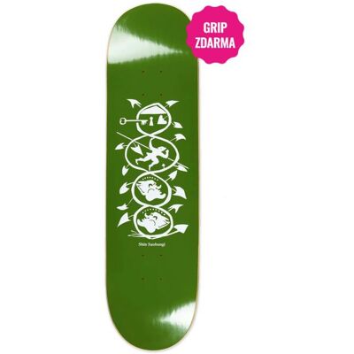 Sk8 Deska Polar Shin Sanbongi - The Spir - Zelená - 8.125 Sk8 Deska Polar Shin Sanbongi - The Spir - Zelená - 8.125