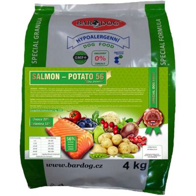 Granule Bardog Lisované granule za studena Salmon Potato 56 - 4 kg Granule Bardog Lisované granule za studena Salmon Potato 56 - 4 kg