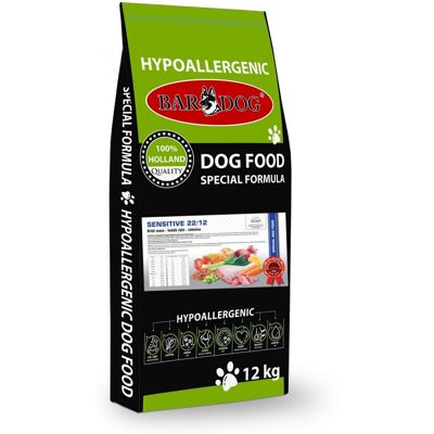 Granule Bardog Hypoalergenní granule Sensitive 22/12 - 12 kg Granule Bardog Hypoalergenní granule Sensitive 22/12 - 12 kg