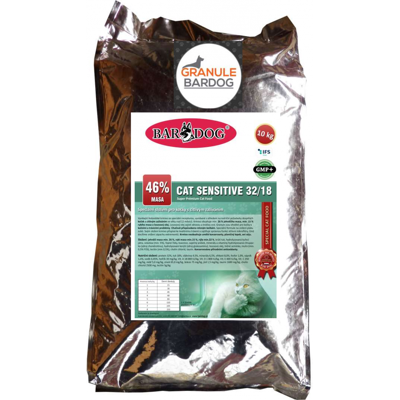 Bardog Krmivo pro kočky Cat Sensitive 32/18 - 10 + 1 kg Bardog Krmivo pro kočky Cat Sensitive 32/18 - 10 + 1 kg