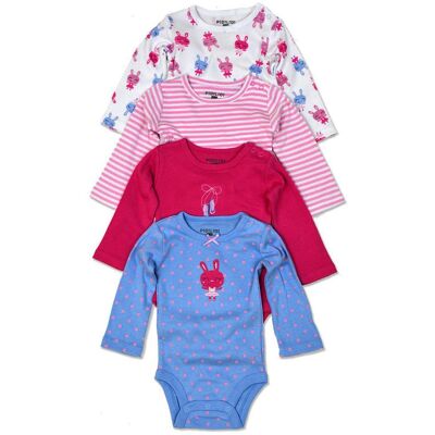 body kojenecké 4pack, s dlouhým rukávem, Pidilidi, PD1003, holka - 62/68 3-6m body kojenecké 4pack, s dlouhým rukávem, Pidilidi, PD1003, holka - 62/68 3-6m