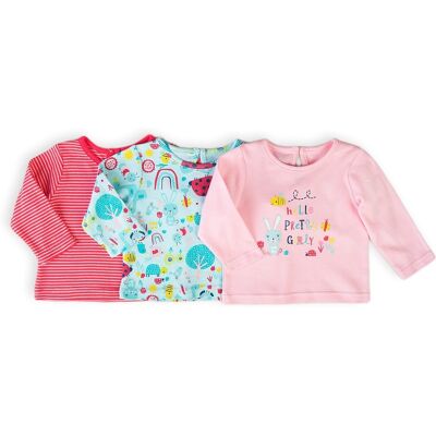 Tričko kojenecké s dlouhým rukávem 3pack, Minoti, Ladybug 4, holka - 74/80 9-12m Tričko kojenecké s dlouhým rukávem 3pack, Minoti, Ladybug 4, holka - 74/80 9-12m
