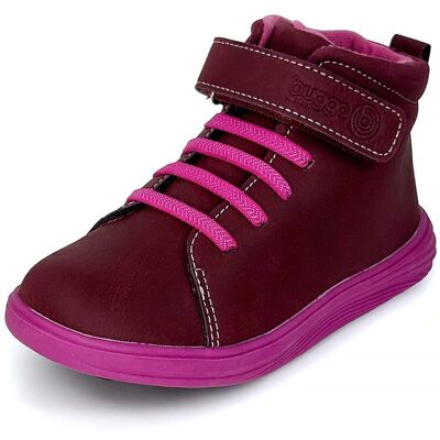 Dívčí celoroční barefoot boty Bugga KAMA Burgundy B00200-07 - 31 Dívčí celoroční barefoot boty Bugga KAMA Burgundy B00200-07 - 31