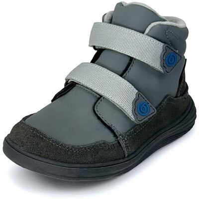 Dětské celoroční barefoot boty Bugga NUVA Dark Grey B00198-09 - 29 Dětské celoroční barefoot boty Bugga NUVA Dark Grey B00198-09 - 29