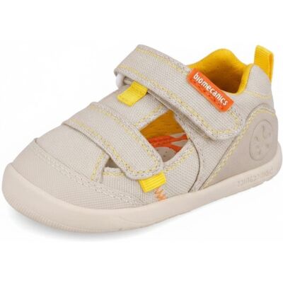 Dětské barefoot sandály LONA BASICA BEIGE Y AMARILLO Biomecanics 262191-C891 - 23 Dětské barefoot sandály LONA BASICA BEIGE Y AMARILLO Biomecanics 262191-C891 - 23