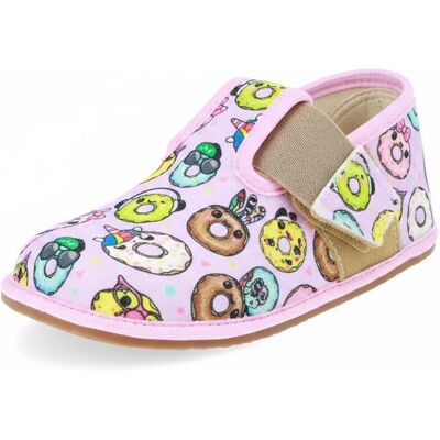 Barefoot dívčí přezůvky Pegres, BF01 Donut, růžová - 29 Barefoot dívčí přezůvky Pegres, BF01 Donut, růžová - 29