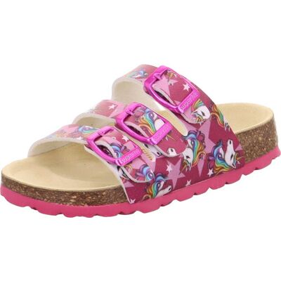 Dívčí korkové pantofle FOOTBAD Pink/Multicolored Superfit 1-800113-5690 - 40 Dívčí korkové pantofle FOOTBAD Pink/Multicolored Superfit 1-800113-5690 - 40