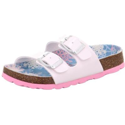 Dívčí korkové pantofle Superfit FOOTBAD White/Multicolored 1-800111-1140 - 38 Dívčí korkové pantofle Superfit FOOTBAD White/Multicolored 1-800111-1140 - 38