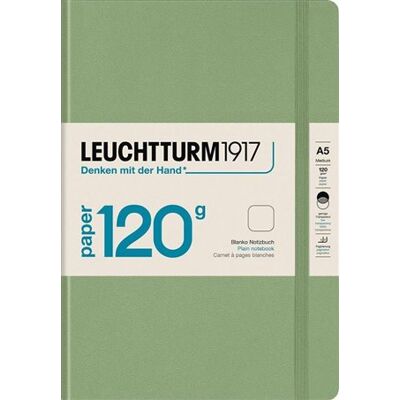 LEUCHTTURM1917 Zápisník Leuchtturm Sage, 120g Notebook Edition, Medium, čistý LEUCHTTURM1917 Zápisník Leuchtturm Sage, 120g Notebook Edition, Medium, čistý